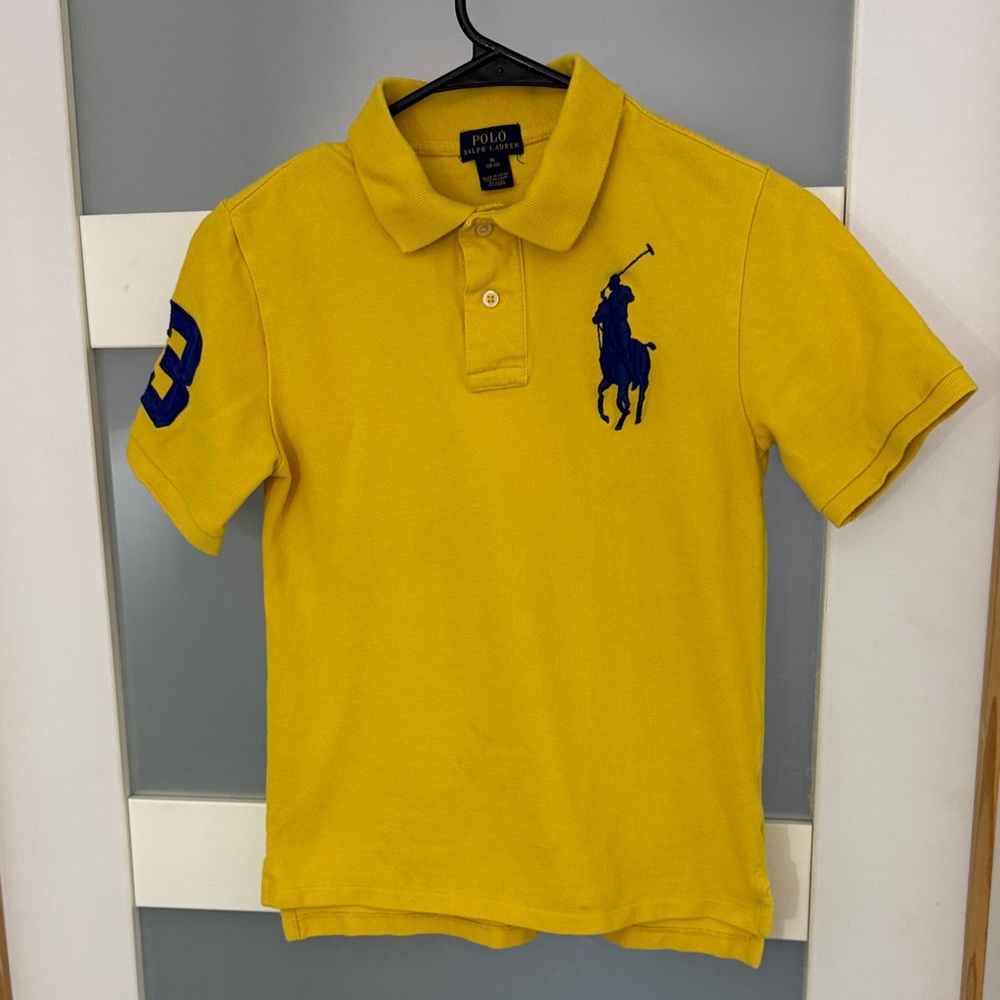 Polo by Ralph Lauren Kids Yellow Polo with Navy Logo